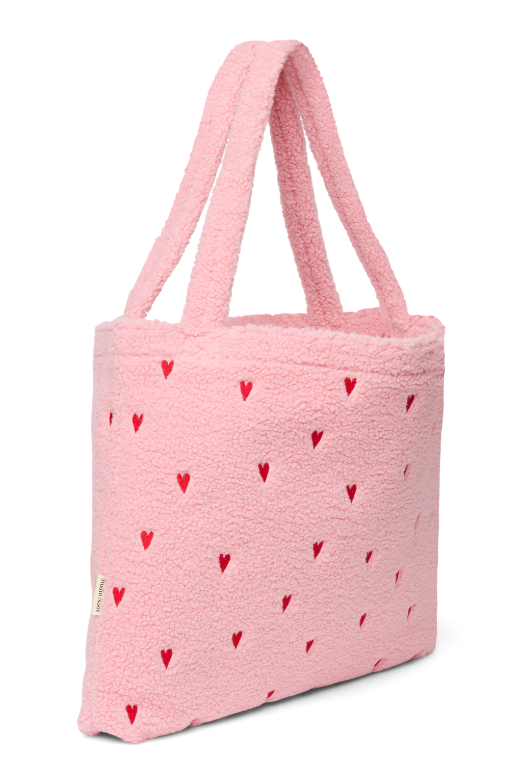 Teddy Mom Bag | Lichtroze hartjes