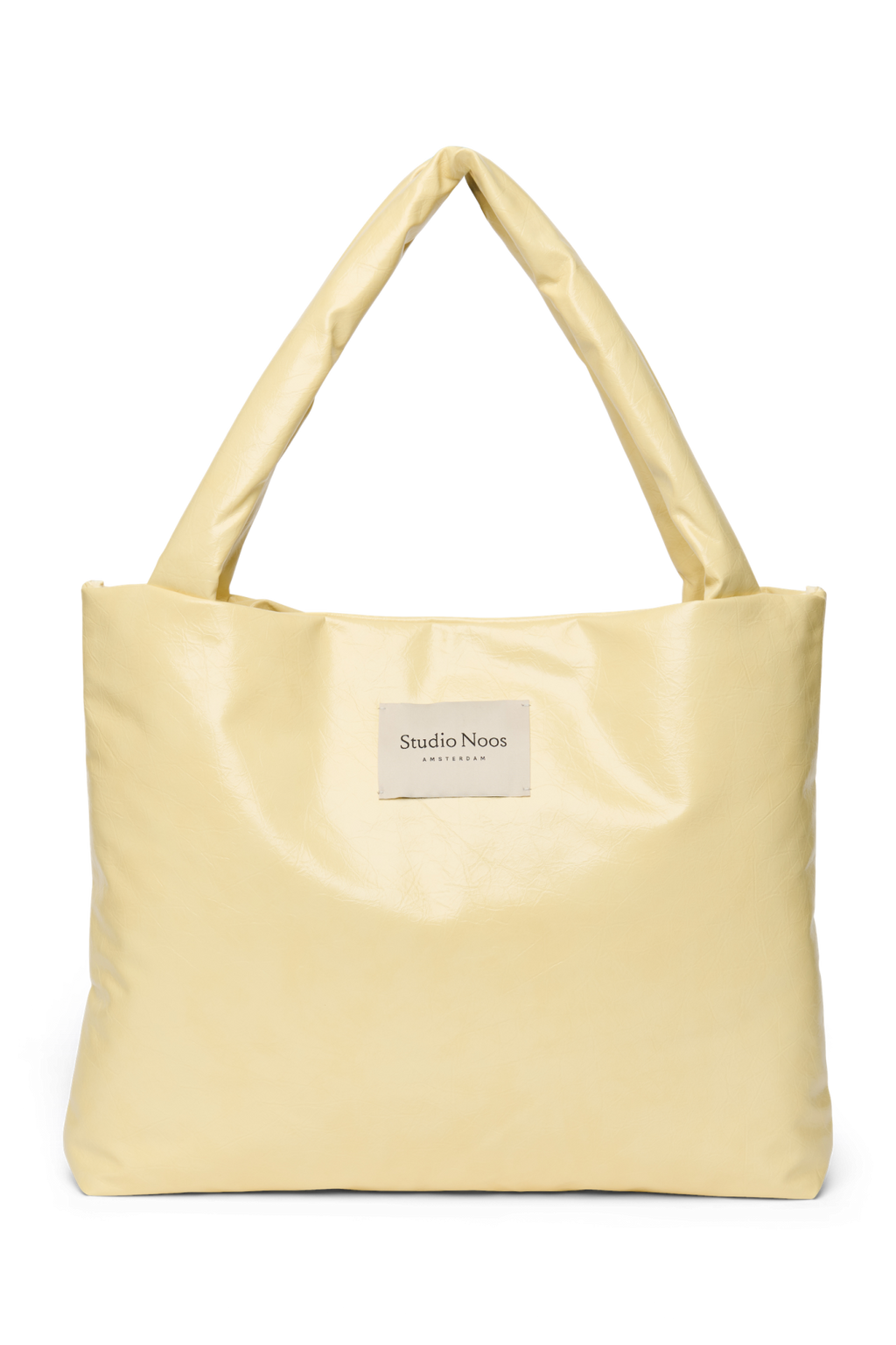 Vegan leren mom bag | Botergeel