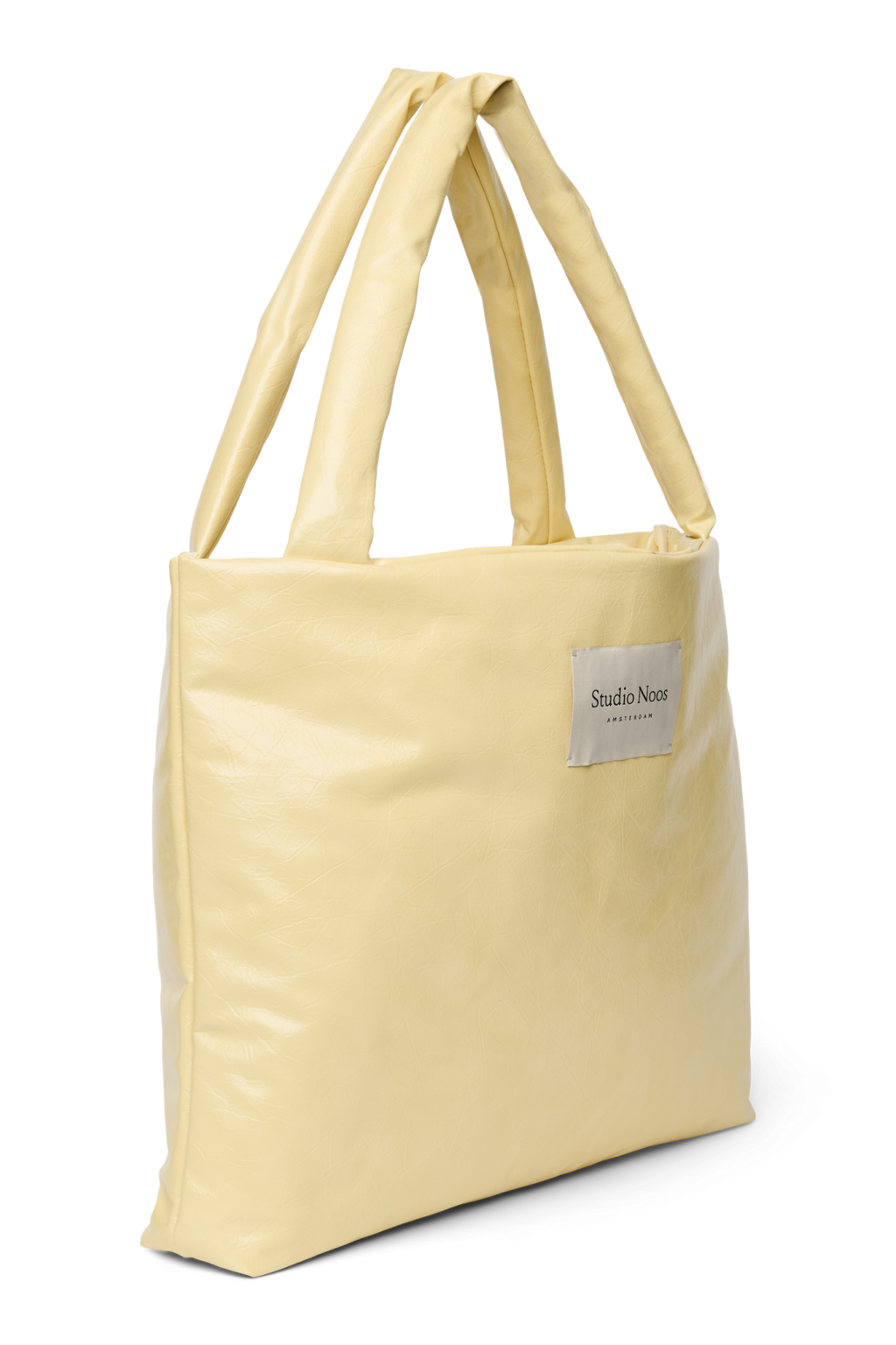 Vegan leren mom bag | Botergeel