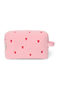 Teddy Waschtasche | Hellrosa Herzen