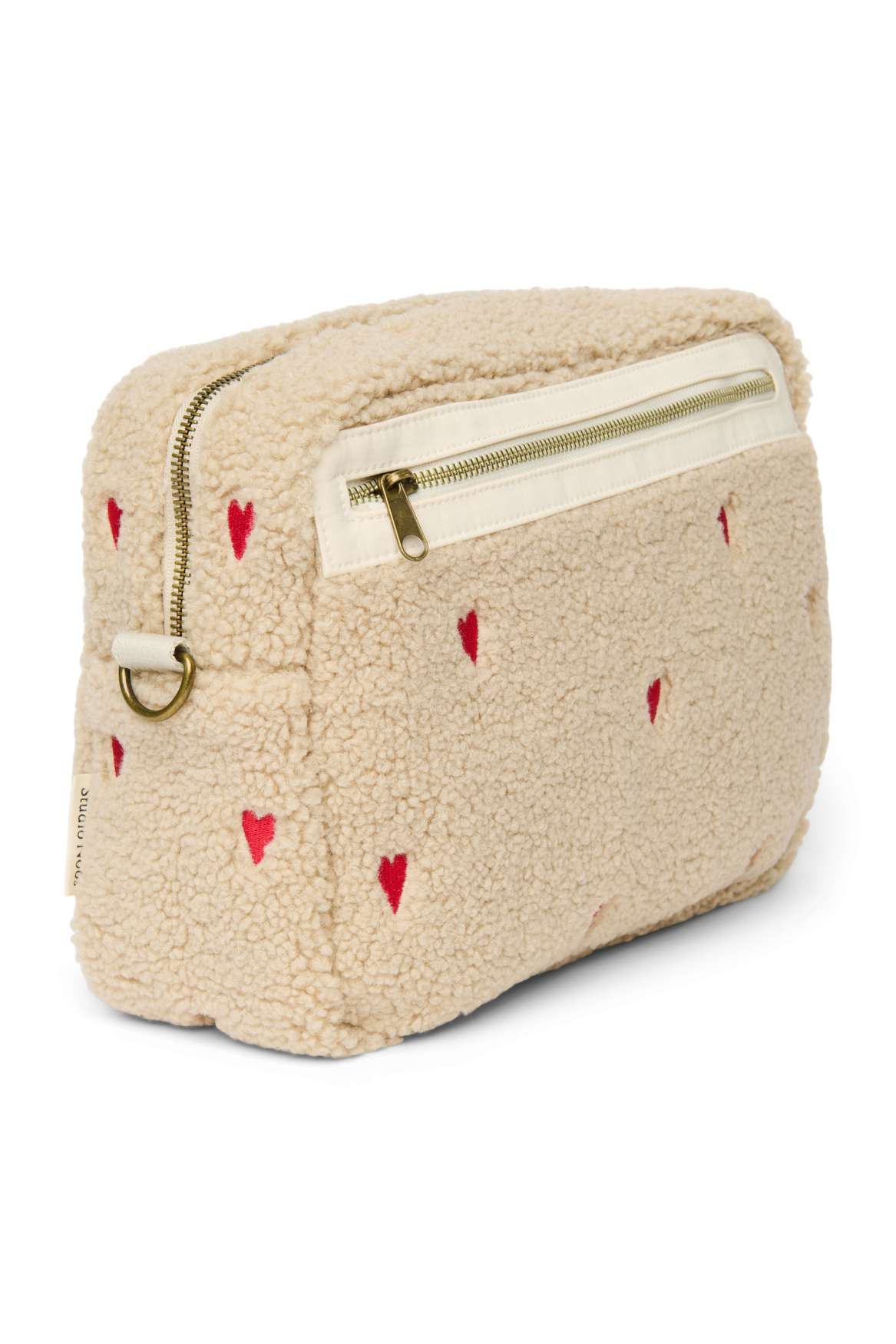 Teddy Kinderwagen-Organizer | Ecru-Herzen