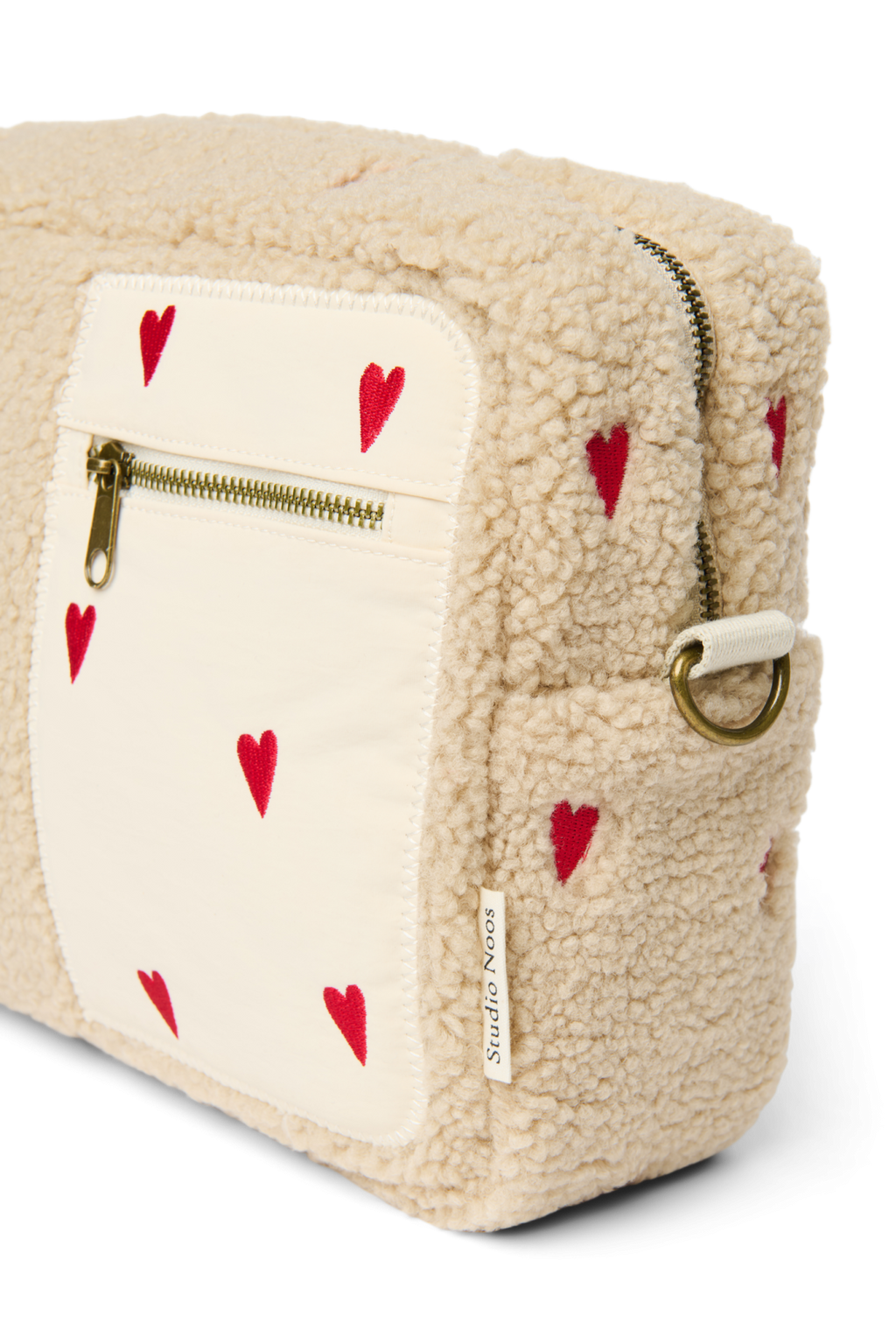 Teddy Kinderwagen-Organizer | Ecru-Herzen