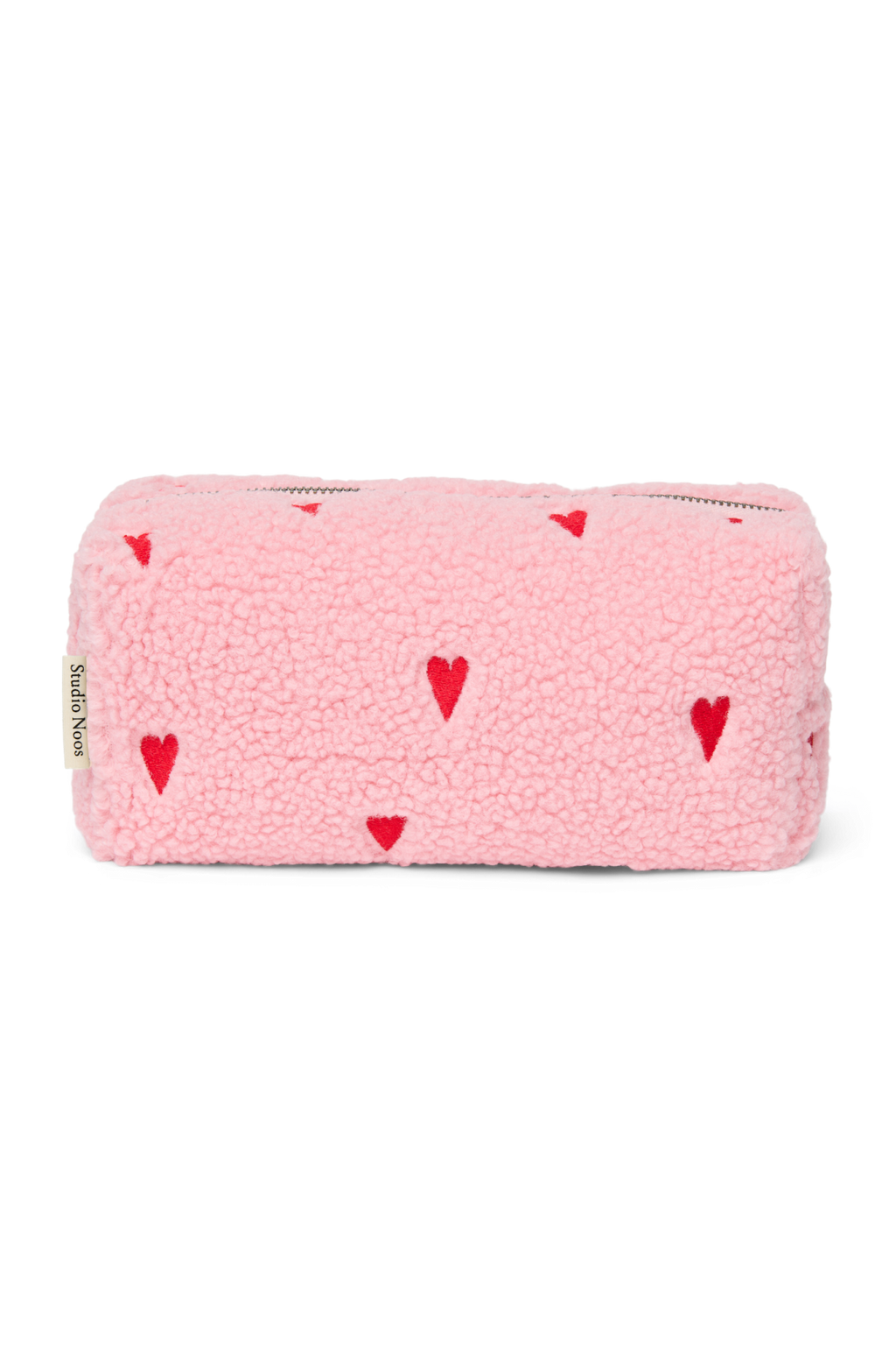Teddy Pouch | Lichtroze hartjes