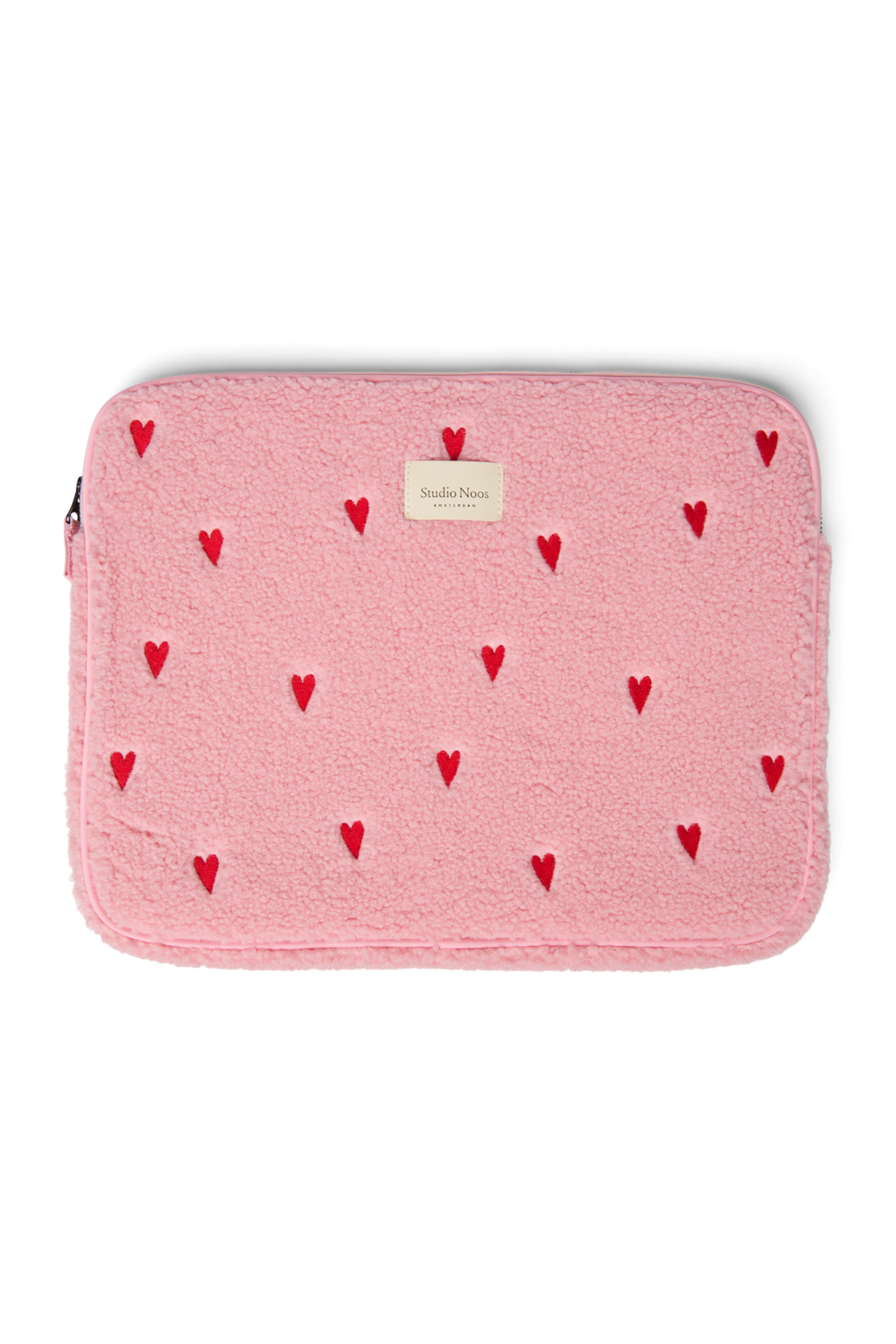 Teddy Laptop Hülle 15 Zoll | Hellrosa Herzen