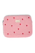 Teddy Laptophoes 13 inch | Lichtroze hartjes