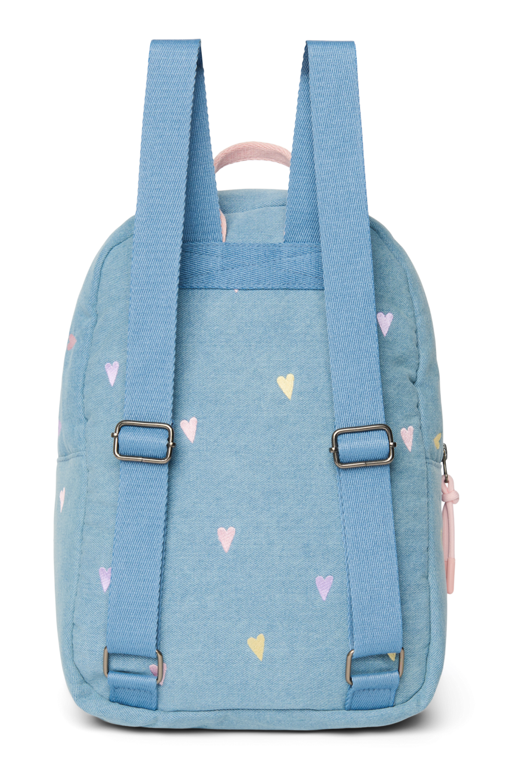 Denim-Rucksack Midi | Hellblaue Herzen