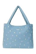 Denim Mom Bag | Lichtblauwe hartjes
