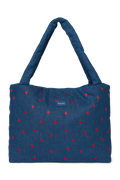 Denim Mom Bag | Donkerblauwe Rode Hartjes