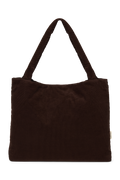 Rib Puffy Mom Bag | Donkerbruin