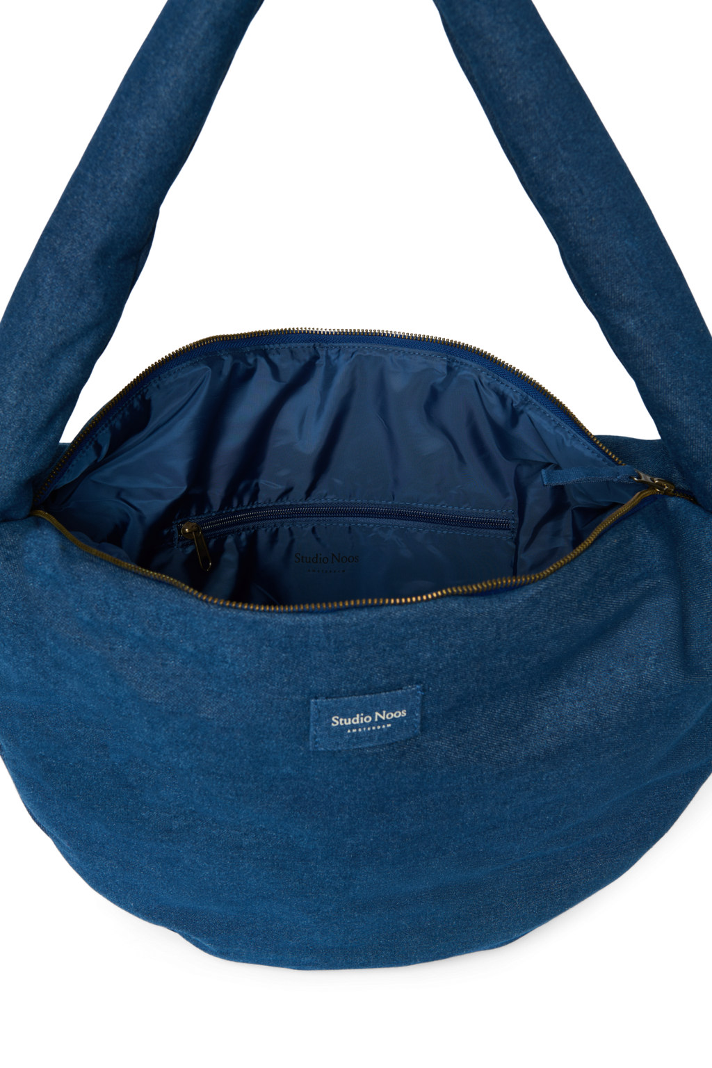 Denim schoudertas | Donkerblauw