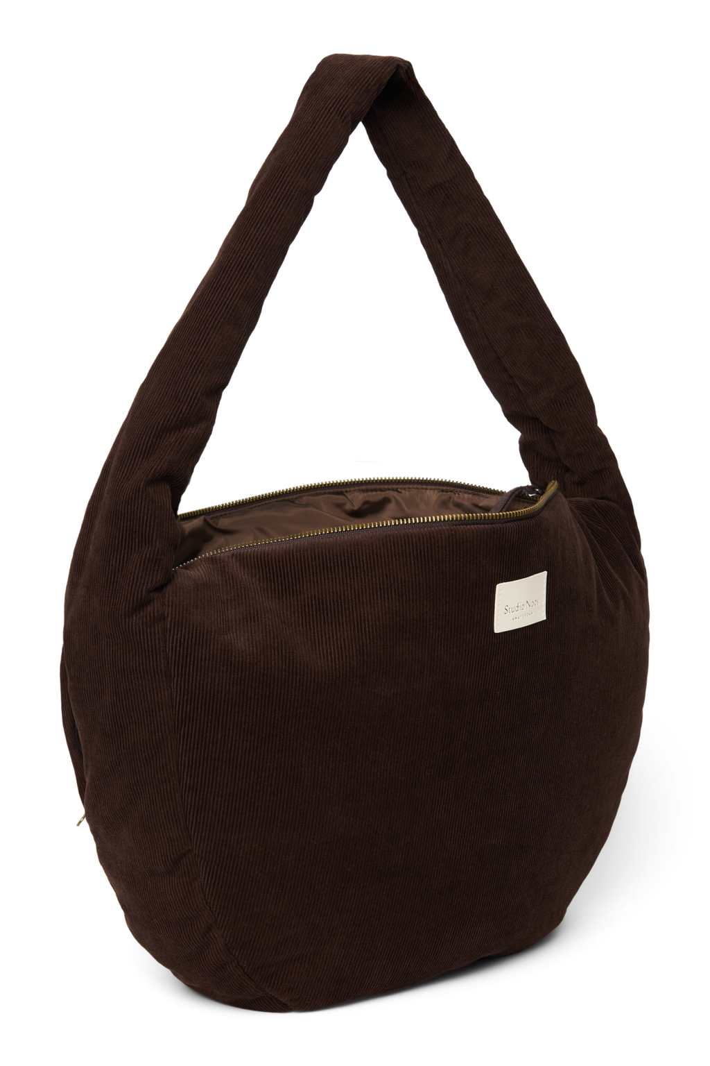 Rib Puffy Crossbodytas | Donkerbruin
