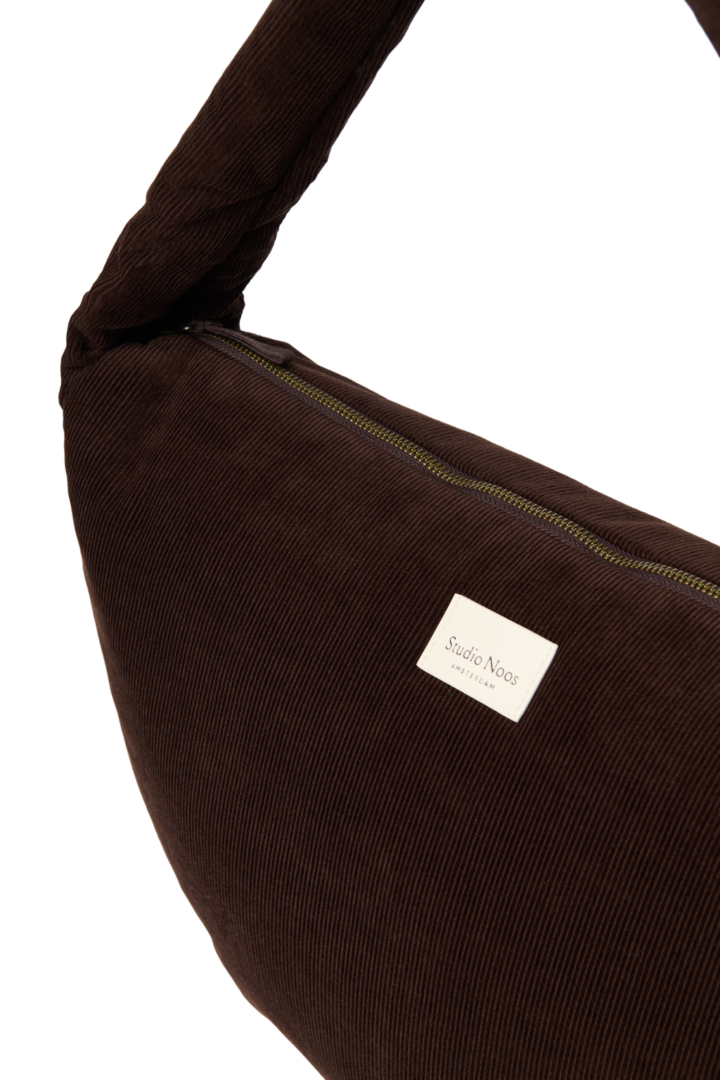Rib Puffy Crossbodytas | Donkerbruin