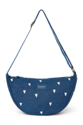 Denim heuptas voor volwassenen | Donkerblauw met witte hartjes