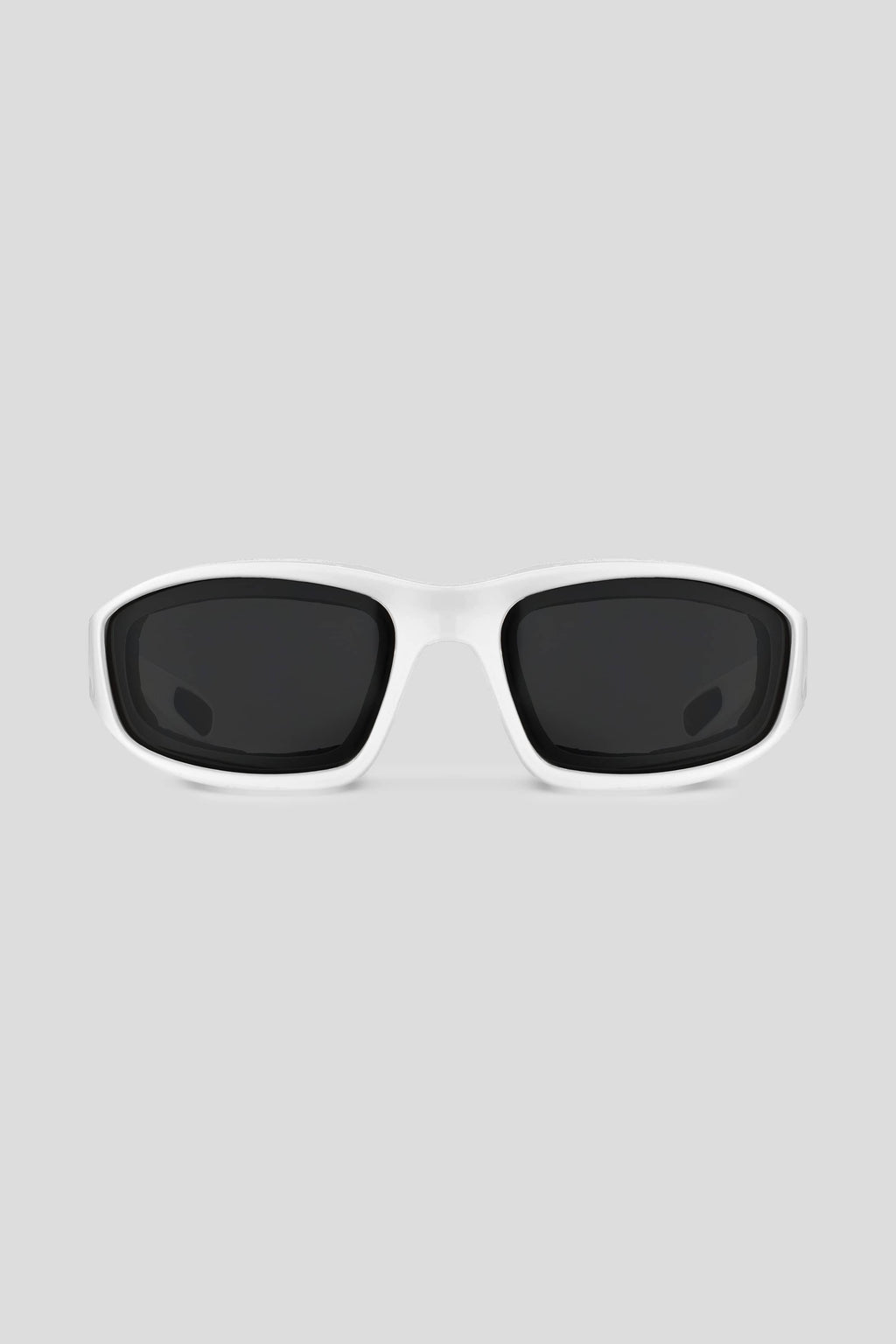 9111 Twinriders White sunglasses with polarized UV400 lenses and EVA foam padding.