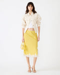 CINTHIA Golden Lime Lace Trime Women's Midi Skirt | Steve Madden