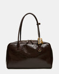 CANDIE Chocolate Tubular Strap Shoulder Handbag | Steve Madden
