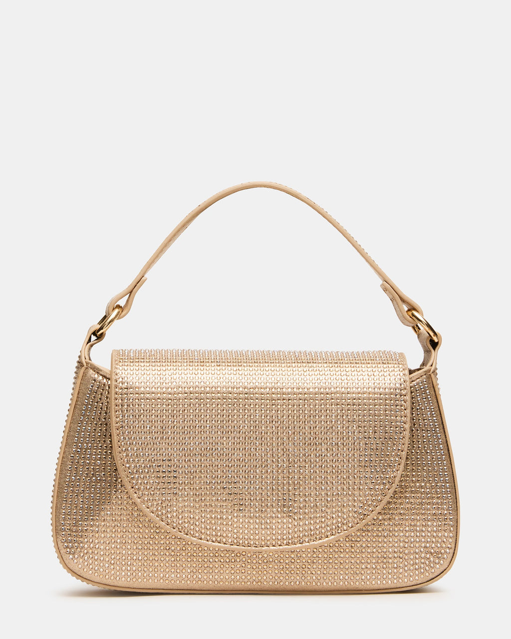 JORDIN Gold Embellished Rhinestones Top-Handle Handbag | Steve Madden