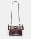 SCOOP Wine Clear Transparent Pouch Crossbody Handbag | Steve Madden