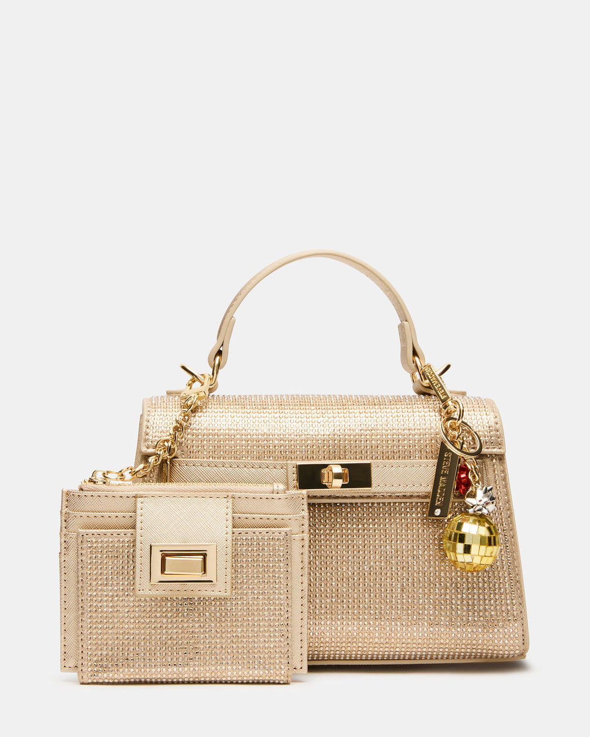 SIGNIFY Gold Top-Handle Crossbody Wallet Bag Charms Gift Set | Steve Madden