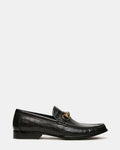 BROOKLYN Black Crocodile Horsebit Slip-On Men's Loafer | Steve Madden