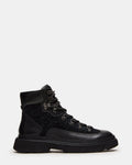 YOSEMITE Black Multi Lace-Up Lug Men's Ankle Boot | Steve Madden