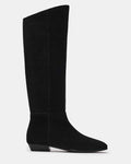 AMIAS Black Suede Square-Toe Knee-High Women's Boot | Steve Madden