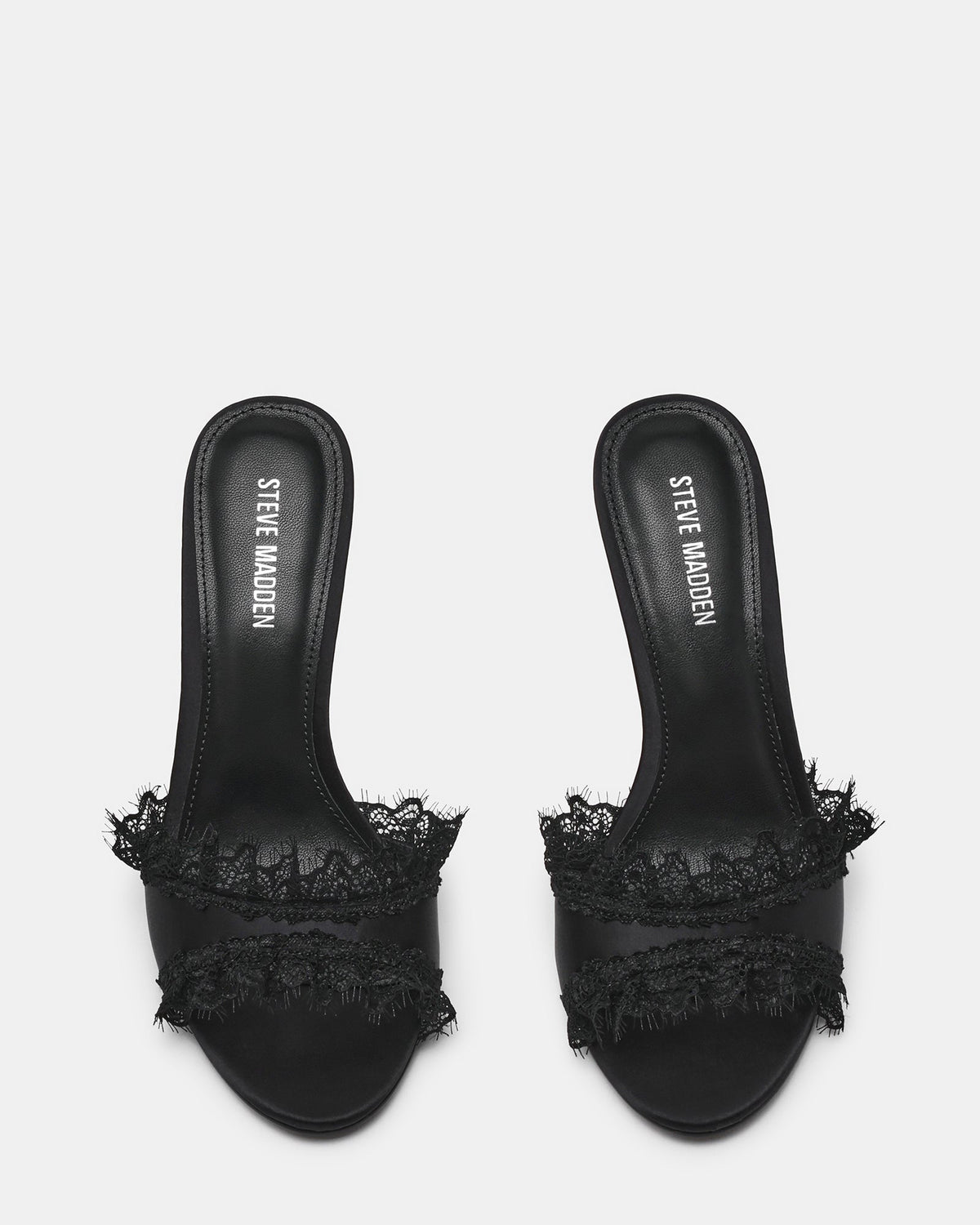 DAVINA BLACK SATIN LACE