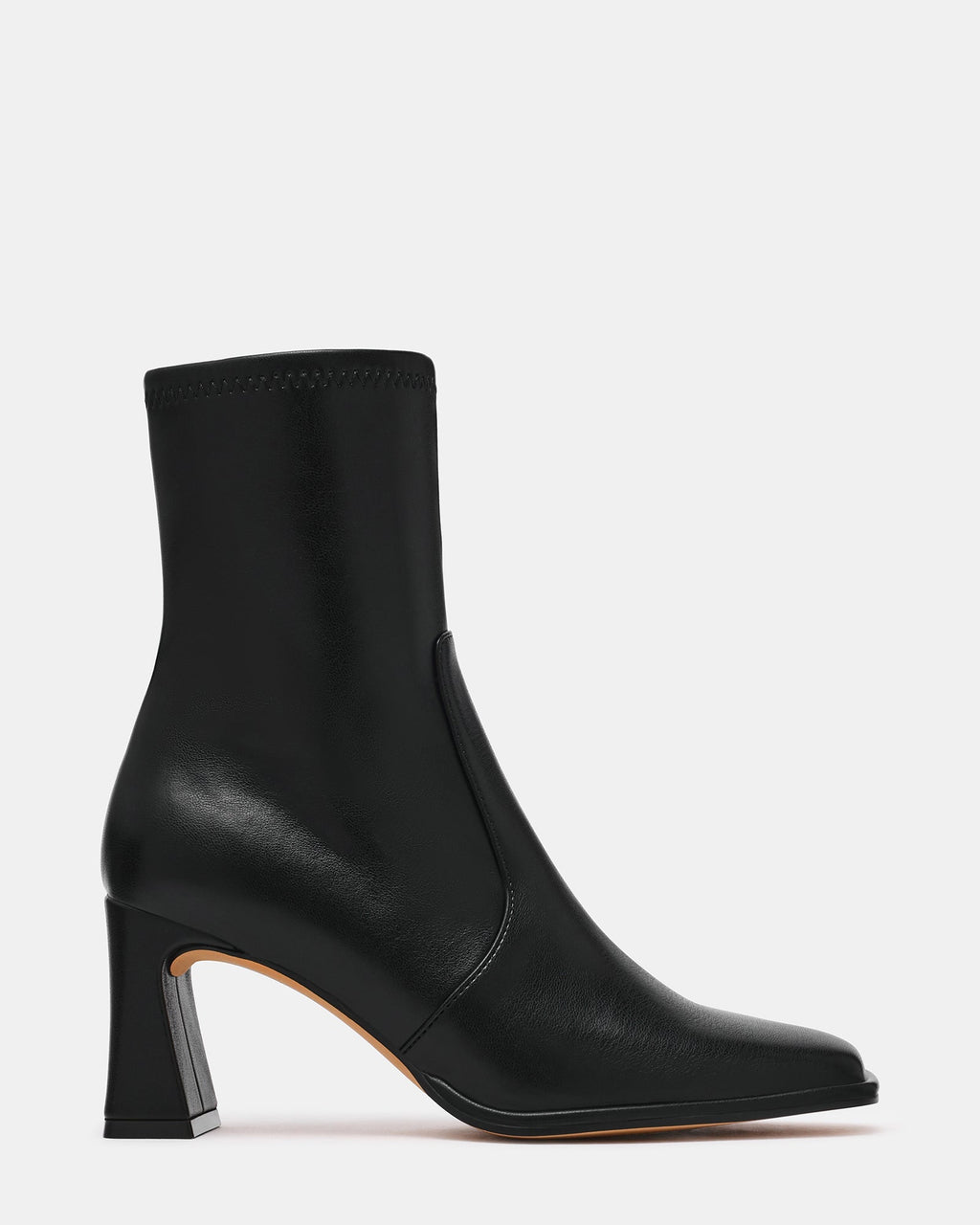 HAELYN Black Square-Toe Block Heel Women's Ankle Boot | Steve Madden