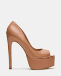 IVES Blush Box Leather Platform Square-Toe Stiletto Women's Heel | Steve Madden