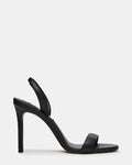 JADY Black Leather Slingback Round-Toe Stiletto Women's Heel | Steve Madden