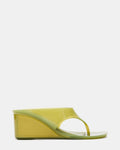 JULISSA Olive Jelly Thong Wedge Women's Sandal | Steve Madden