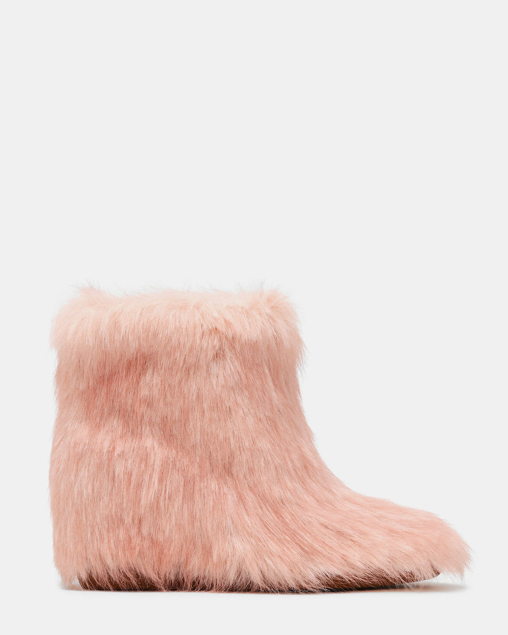 MISTY Light Pink Faux Fur Wedge Women's Ankle Boot | Steve Madden