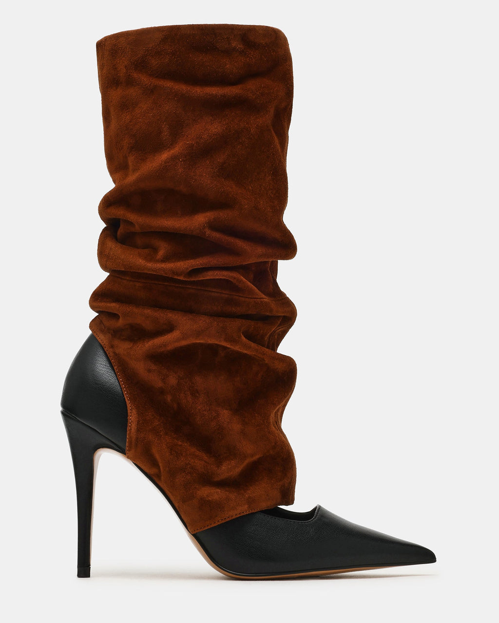 VALERIE Black/Hickory Pointed-Toe Pump Stiletto Leg Warmer Women's Heel | Steve Madden