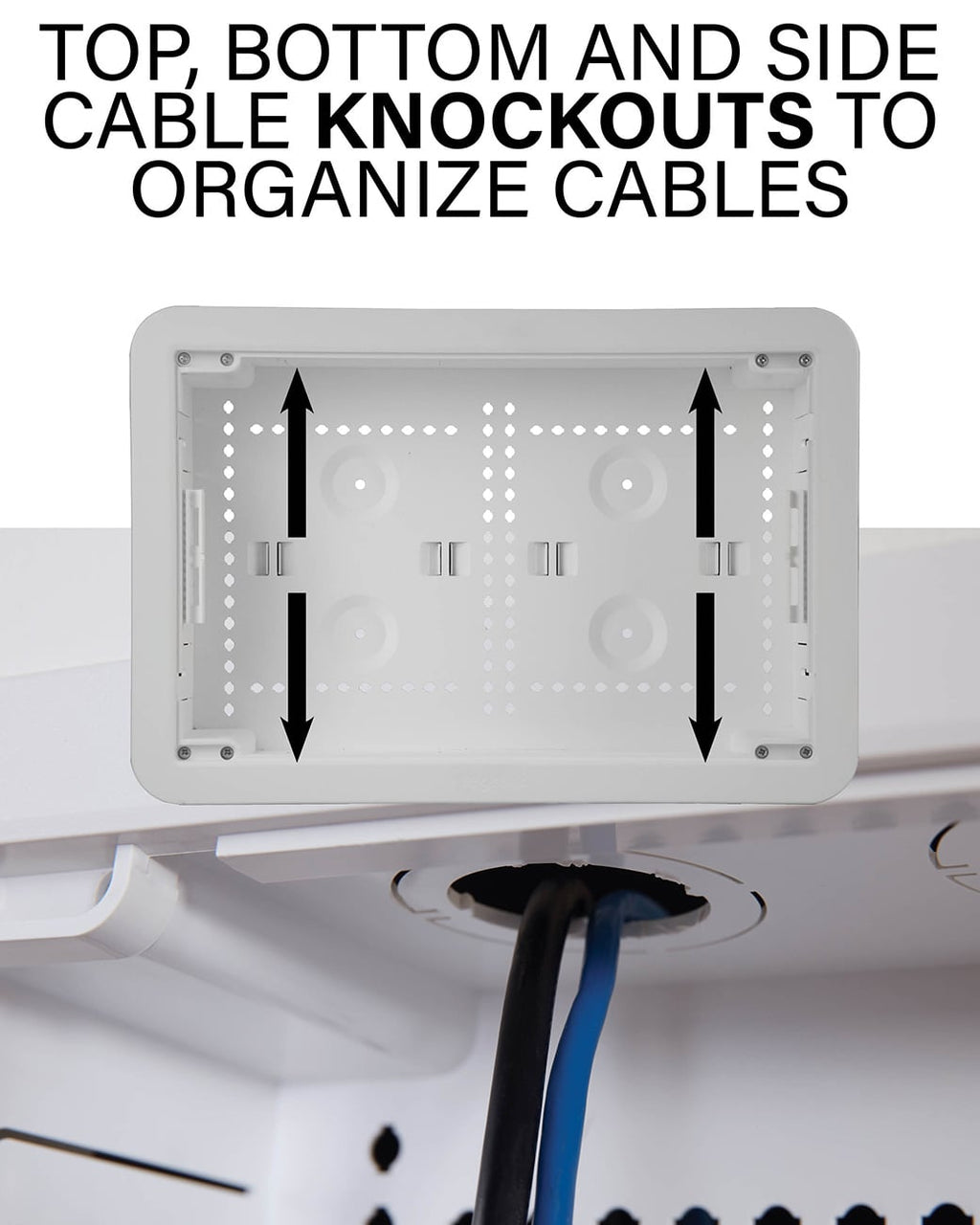 Sanus White 9" TV Media In-Wall Box - SA-IWB9-W1 - image 6