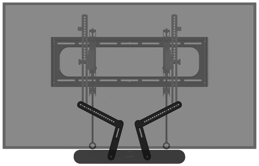 Sanus Black Soundbar Mount Designed For Sonos Ray - WSSAFM1-B2 - image 2
