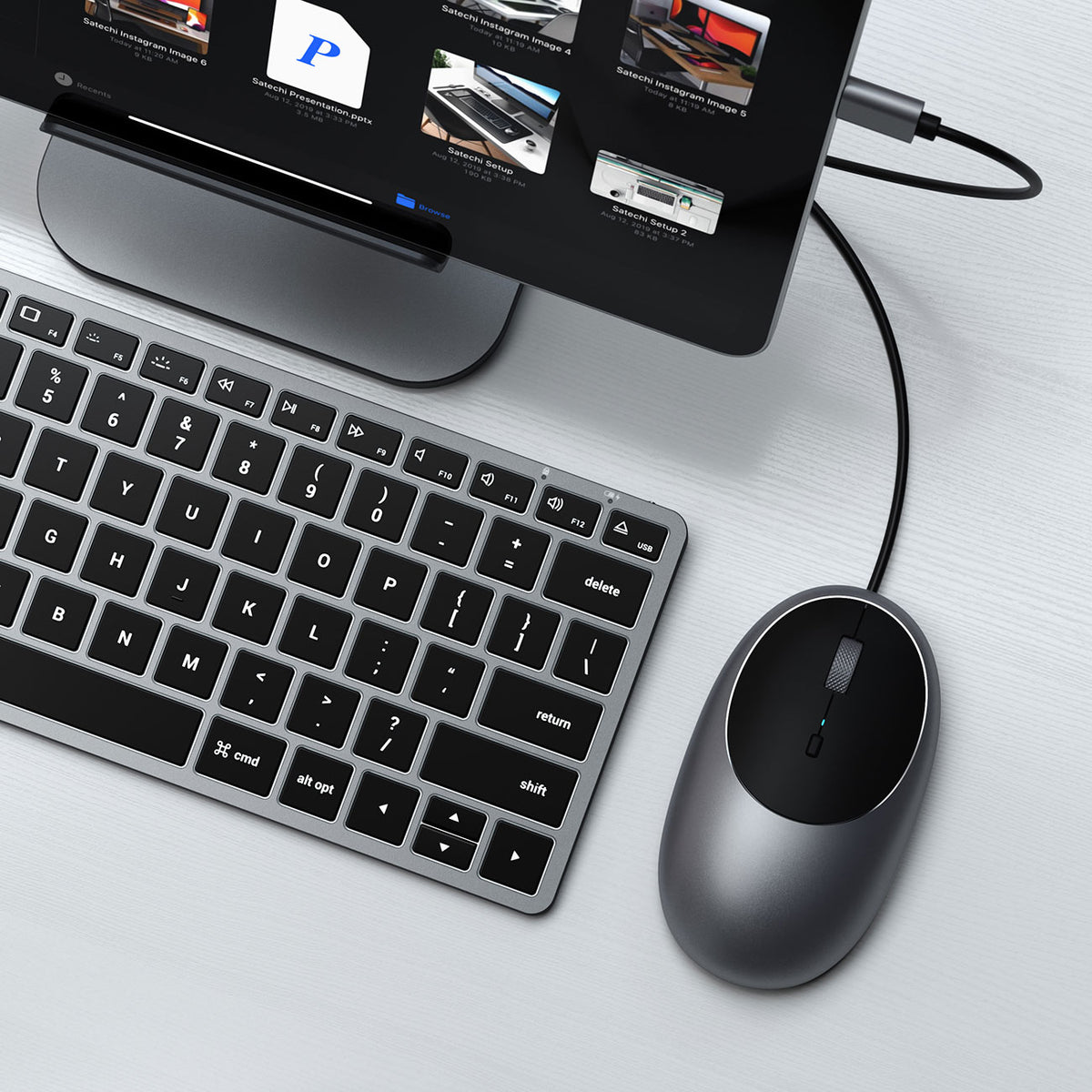 Satechi Space Gray C1 USB-C Wired Mouse - ST-AWUCMM - image 6