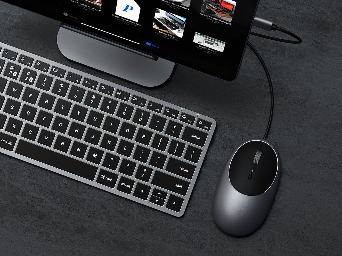 Satechi Space Gray C1 USB-C Wired Mouse - ST-AWUCMM - image 7