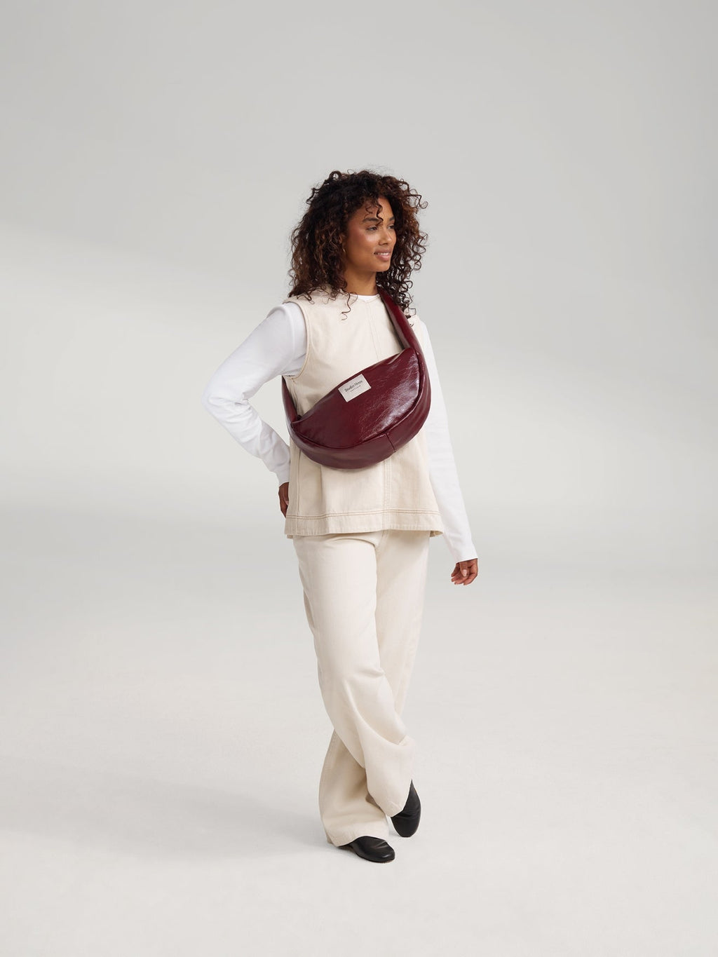 Vegan Leren Mini Crossbodytas | Bordeauxrood