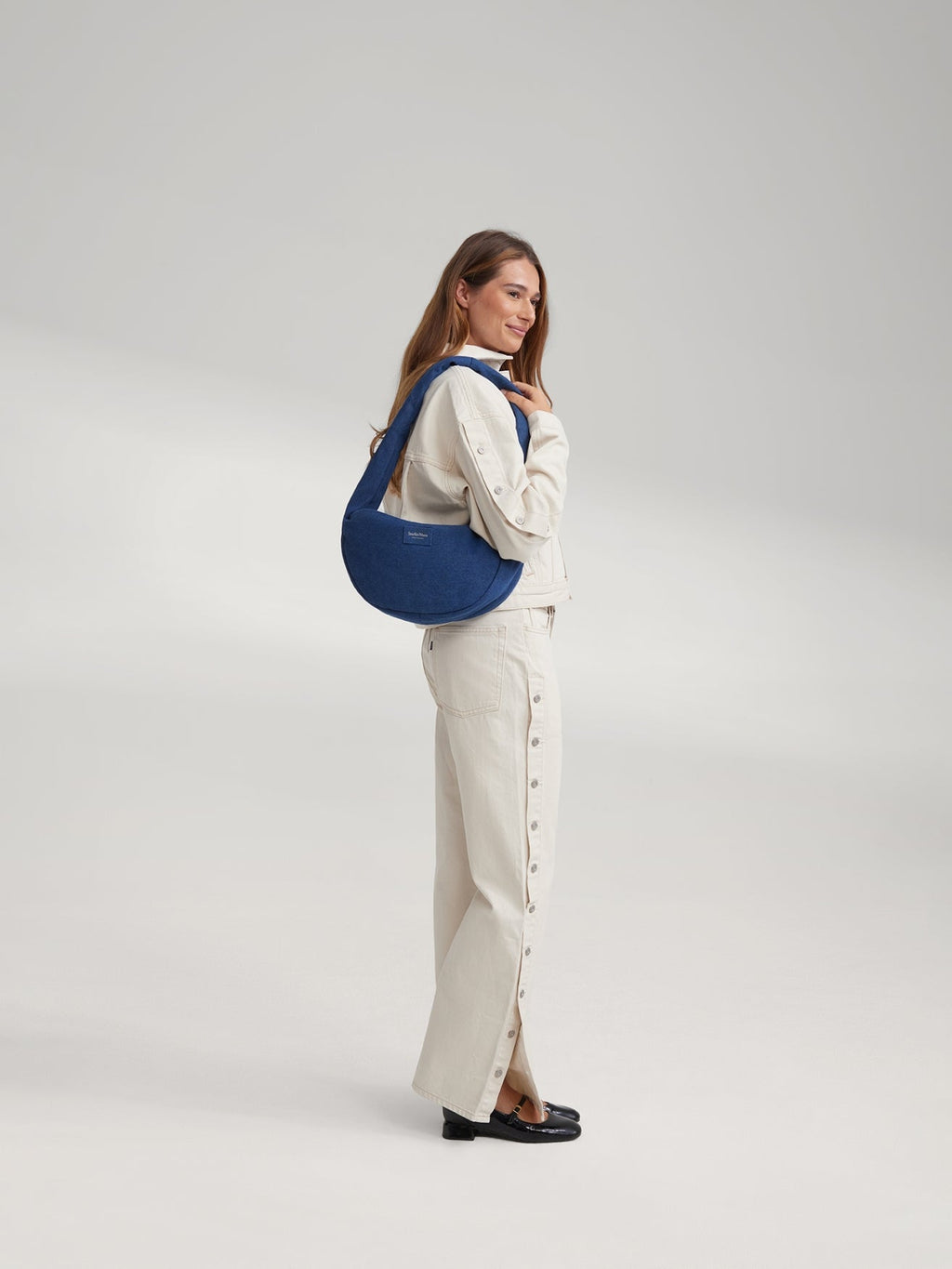 Denim Mini-schoudertas | Donkerblauw