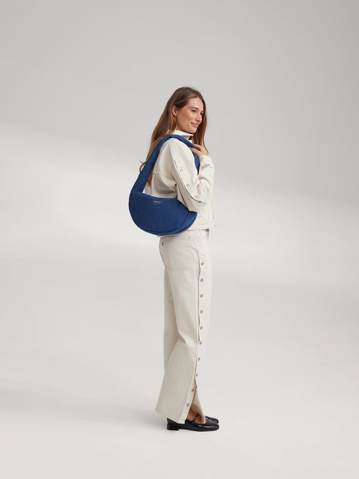 Denim Mini-schoudertas | Donkerblauw