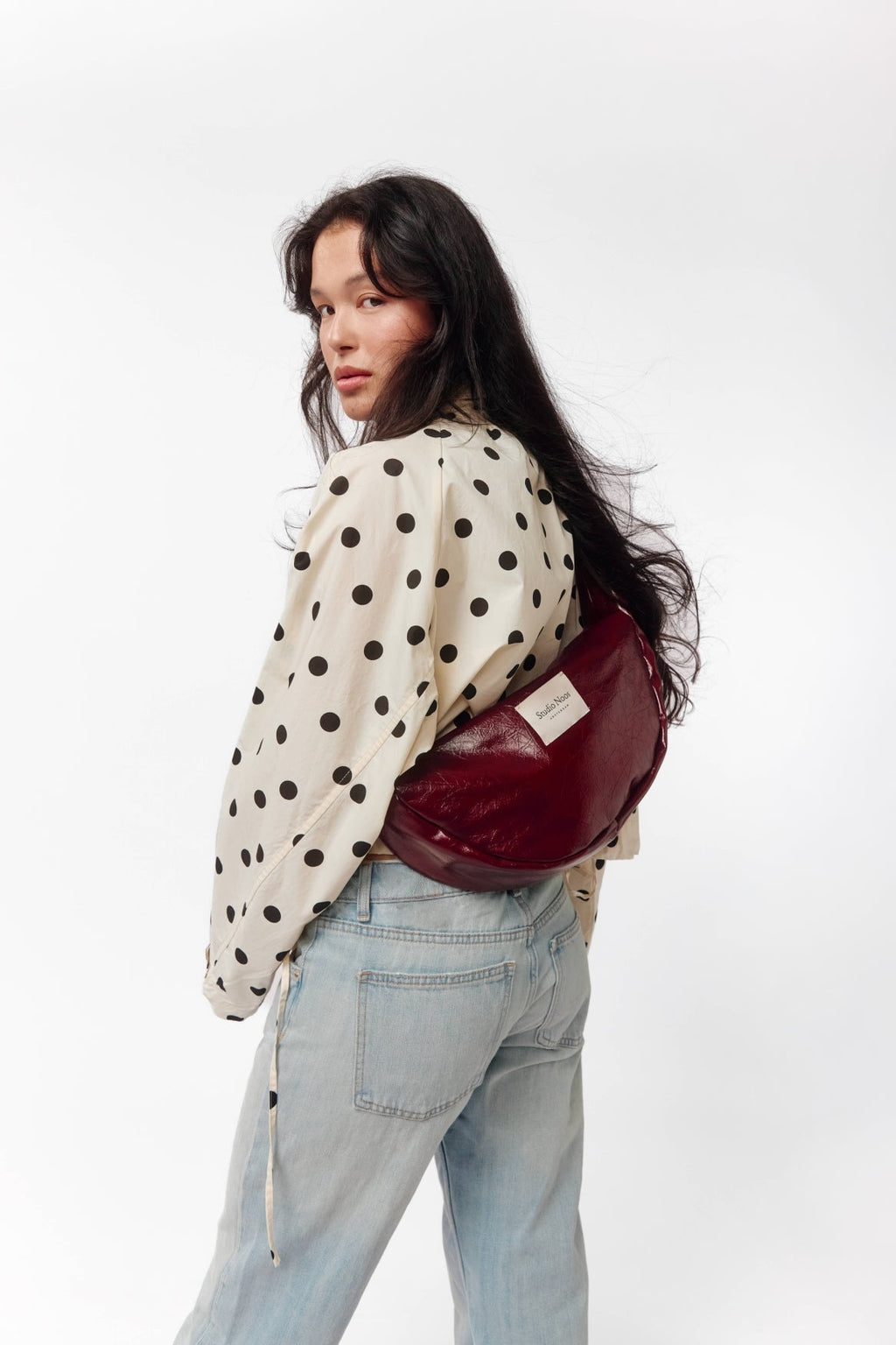 Vegan Leren Mini Crossbodytas | Bordeauxrood
