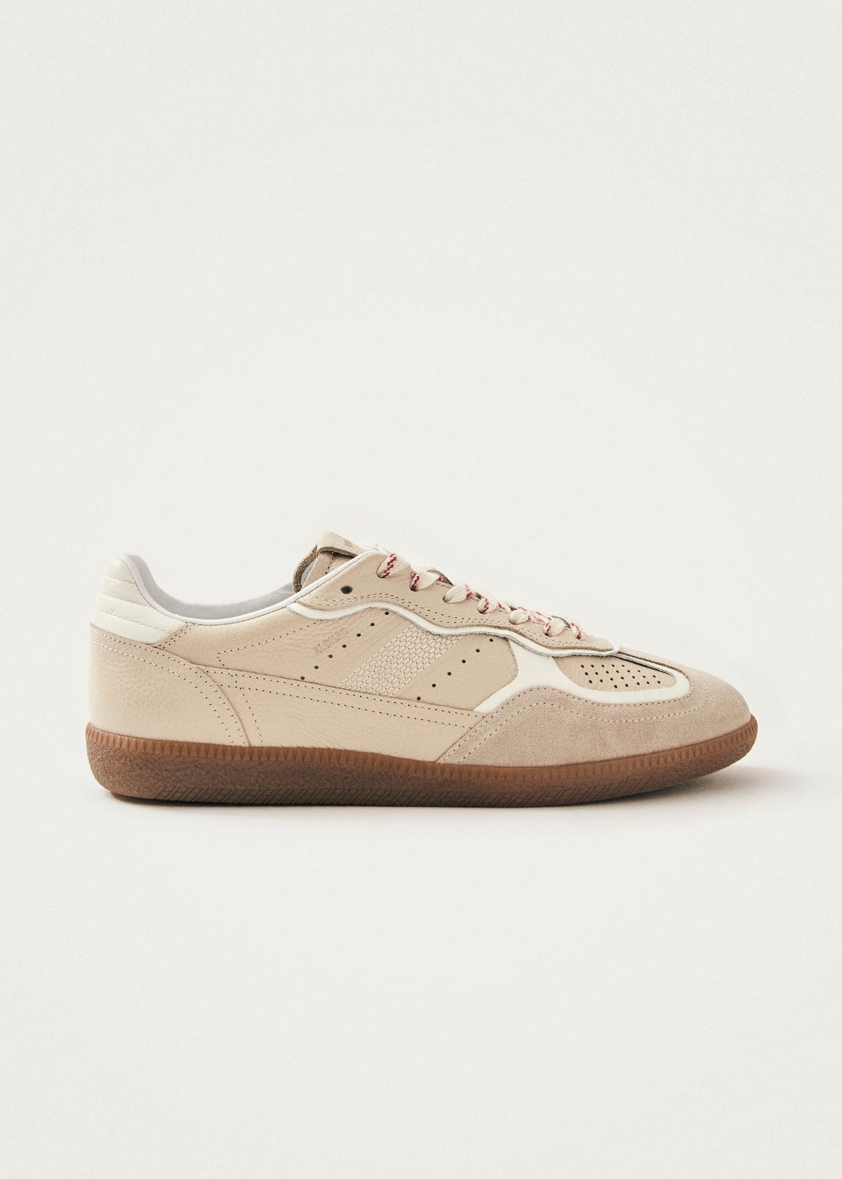 Tb.490 Rife Grain Leder-Sneaker in Creme