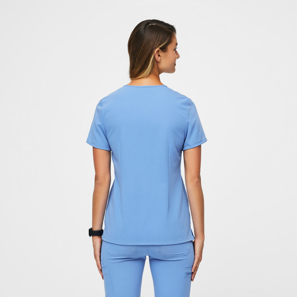 Casma Scrub Top™ - Ceil Blue