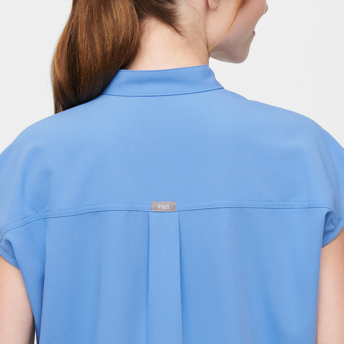 Rafaela Oversized Scrub Top™ - Ceil Blue