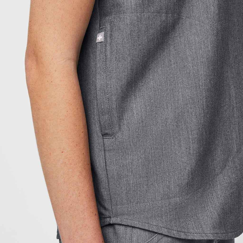 Rafaela Oversized Scrub Top™ - Graphite