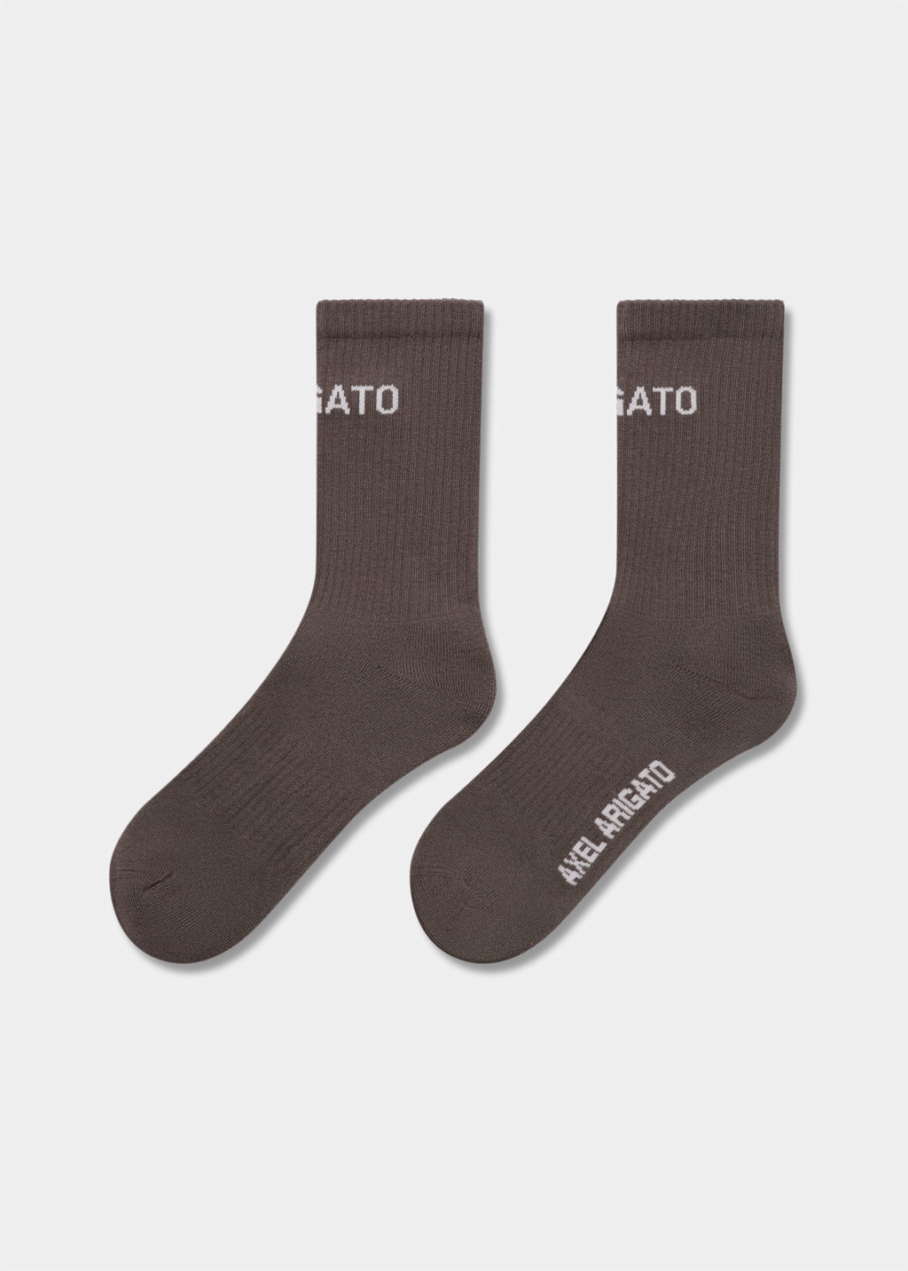 Arigato Logo Tube Socks - Coffee Brown - image 1
