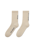 Floral Jacquard Socks - Pale Beige - image 1