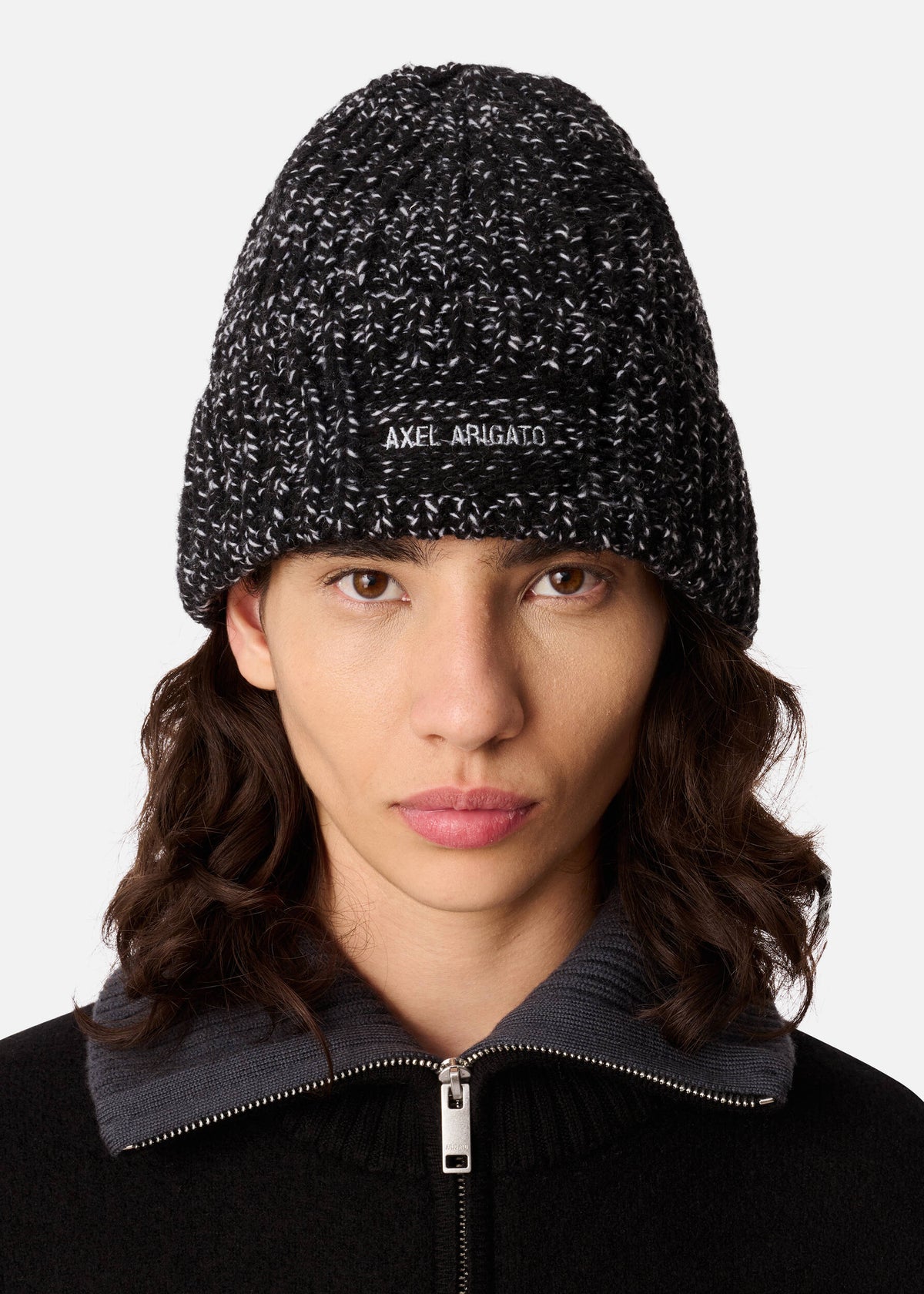 Flock Beanie - Black/White - image 3