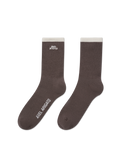 Stripe Logo Socks - Coffee Brown/Cream - image 1