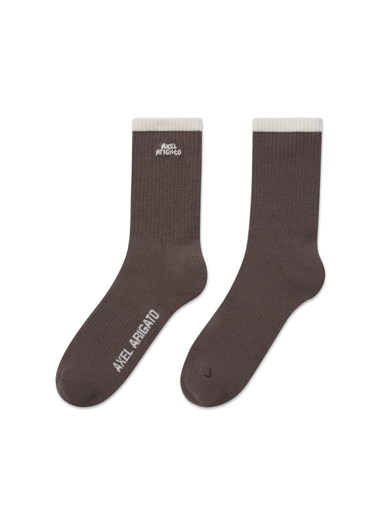 Stripe Logo Socks - Coffee Brown/Cream - image 1